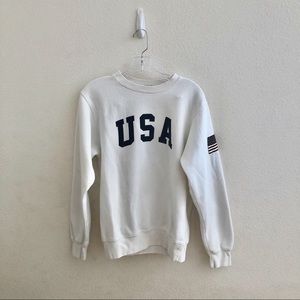 Brandy Melville white crewneck sweatshirt